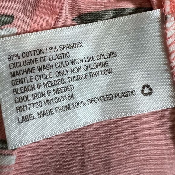 A New Day Pink Palm Leaf Tank Peplum Top Size XS - Picture 11 of 11